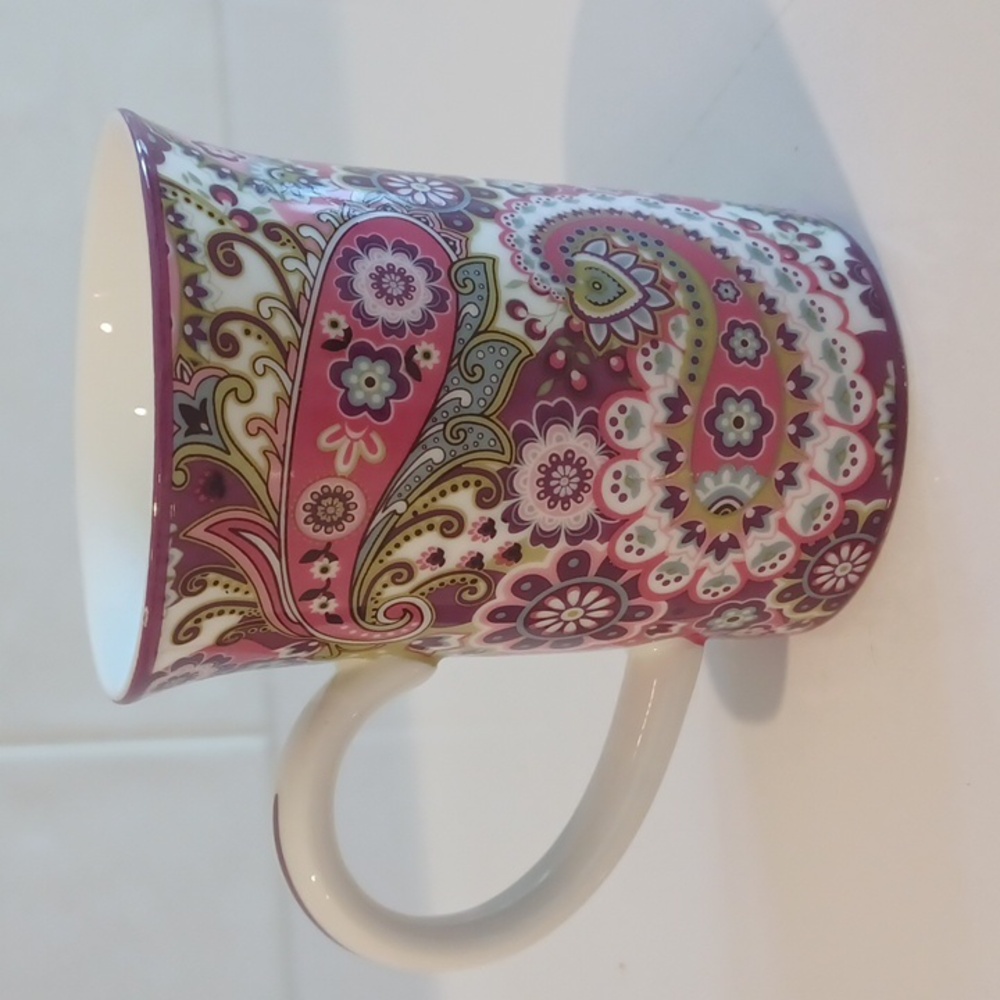 2 FOR $20 Vera Bradley Barnes & Noble VERY BERRY PAISLEY Ceramic Mug